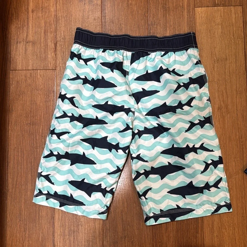 Gymboree boys bundle of swim trunks, sharks, fish, octopus size large (10-12)